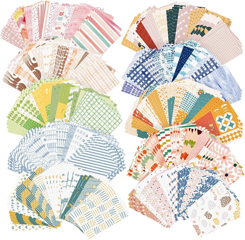 Kinderia 500 Sheets Vintage Scrapbook Paper Supplies , Aesthetic Paper Decorative Sheet of Paper , Scrap Book Material for DIY Scrapbooks Journal Photo Album Crafts(3.35 x 2.17 In) - Image 1